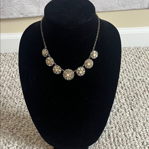 Premier Designs Jewelry - Premier Designs dressy gold tone rhinestone statement necklace